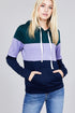 Color Block French Terry Hoodie - menochic